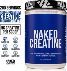 NAKED Pure Micronized Creatine Monohydrate – 200 Servings, 1,000G Bulk – Vegan,