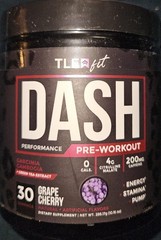 Dash Pre-Workout Fitness Grape Cherry Supplement Performance (30 Servings)