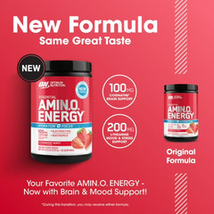 Optimum Nutrition Amino Energy Hydration + Focus Powder Strawberry Burst 9.5 Oz