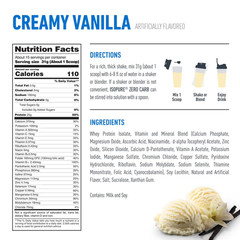 Isopure Zero Carb 100% Whey Protein Isolate Vanilla Protein Powder, 25g, 1 Lbs