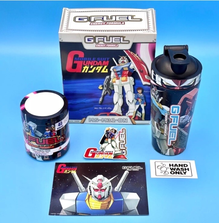 G Fuel Mobile Suit Gundam MS-M31-0N Collector’s Box Tub + Tall Metal Shaker Cup