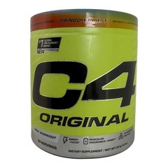 C4 Original Pre-Workout Powder 9.2oz ~ 30 Servings ~ Rainbow Blast ~ BB 04/2026