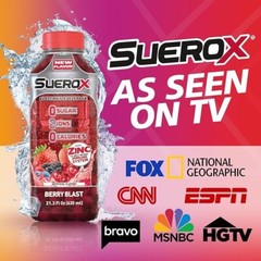SueroX Orange Rescue & Lemon-Lime Lift Sports Drink Citrus Pack 21.3 Oz 12 Count