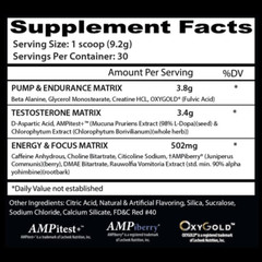 INSANE LABZ PSYCH-O-TIC TEST Pre-Workout Powerhouse Energy Pumps 30 Servings