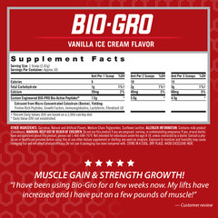 BIO-GRO Protein Muscle, Strength & Recovery – Vanilla Ice Cream / 60 Servings