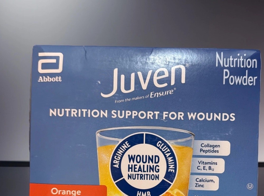 Juven Therapeutic Wound Healing Powder Orange & Fruit Punch Collagen 10 Packets