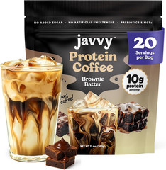 Javvy Protein Iced Coffee Brownie Batter Whey Protein 20 Servings 13.4oz