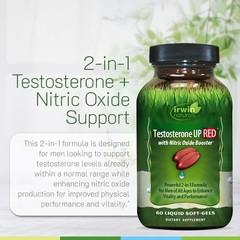 Testosterone Booster with Nitric Oxide | Male Vitality & Performance | 60 Soft-G
