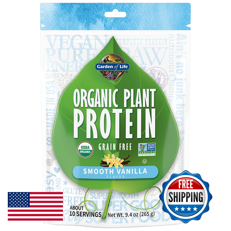 Garden Of Life Organic Plant Protein Vanilla Flavor Protein Powder Probiotics