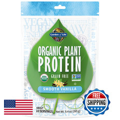 Garden Of Life Organic Plant Protein Vanilla Flavor Protein Powder Probiotics