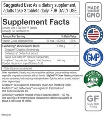 EverStrong Blue Purity Products Muscle Matrix Blend Strength Builder 90 Tabs