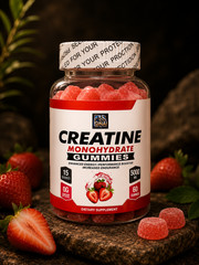 Creatine Monohydrate Gummies – Muscle, Stamina, & Recovery – Sugar-Free – 120ct