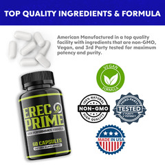 (2 Pack) Erec Prime Formula for Male Virility, Male Performance (120 Capsules))