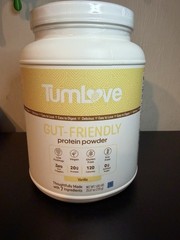 TumLove Gut-Friendly Vegan Protein Powder Vanilla 1.60 lbs Gluten Free Soy-Free