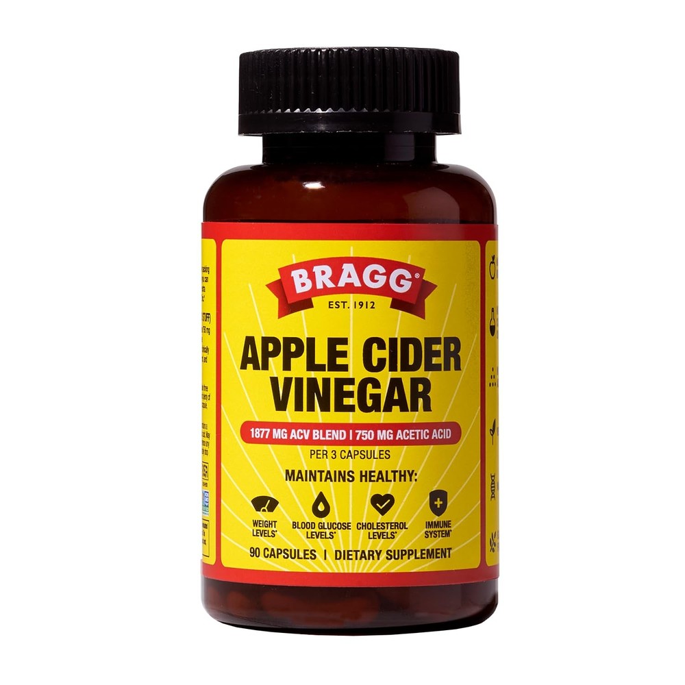 Organic Apple Cider Vinegar Capsules with Vitamin D and Zinc 90 Count Supports