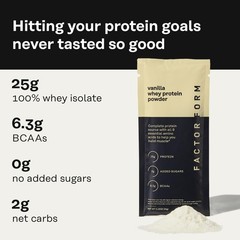 FACTOR FORM Whey Protein Powder | 100% Whey Isolate | 25g Protein & 6.3g BCAA…