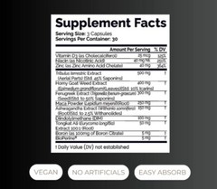 Testosterone Booster Tablets Biohacking Bro King Energy – 90 Count EXP 05/2028