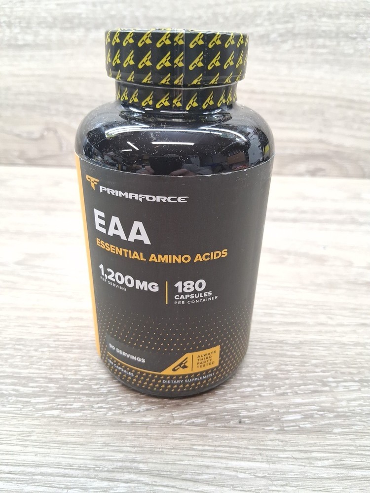 PrimaForce EAA Capsules 1200mg, 180 Capsules, 90 Servings – Essential Amino Acid