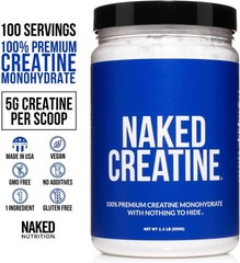 NAKED Pure Micronized Creatine Monohydrate Powder – 1.1 Pound (Pack of 1)