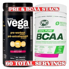 Vega Sport Pre-Workout + PVL BCAA Bundle – 60 Total Servings