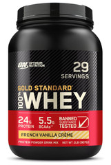 Optimum Nutrition Gold Standard Whey Protein, French Vanilla Creme 2 lb Pack