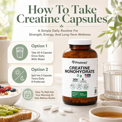Creatine Monohydrate Capsules for Women & Men – NSF Certified 75 Day Supply 3G C