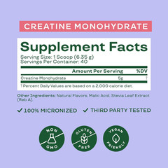 Bloom Nutrition Creatine Monohydrate Powder, 5G Micronized Creatine per Serving,