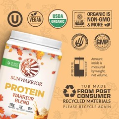 Sunwarrior Organic Vegan Protein Powder BCAA Amino Acid Plant-Based