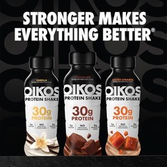 Oikos 30g Protein Shake, Mocha Latte, Shelf Stable, High 3 Fl Oz (Pack of 4)
