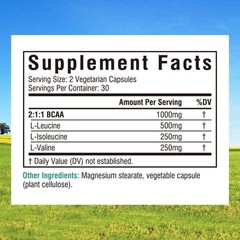 Clean BCAA Capsules 60 Count – 2:1:1 Amino Acid Ratio for Enhanced Performance