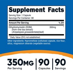 Nutricost Dihydromyricetin (DHM) Capsules (350mg, 90 Capsules) – Vegan, Non-GMO