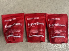 3x Red HUMANN HUMAN-N Super Beets Blood Pressure SUPPORT 60 Each 180 HEART CHEWS
